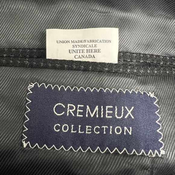 Cremieux Collection Loro Piana wool sport coat blazer suit jacket size 44L black - Picture 5 of 7